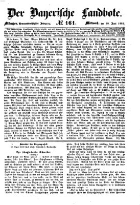 Der Bayerische Landbote Mittwoch 10. Juni 1863