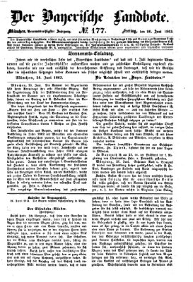 Der Bayerische Landbote Freitag 26. Juni 1863