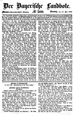 Der Bayerische Landbote Sonntag 19. Juli 1863