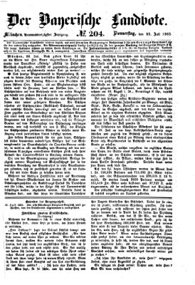 Der Bayerische Landbote Donnerstag 23. Juli 1863