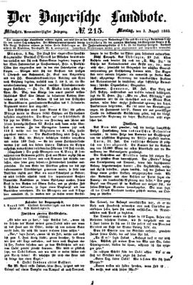 Der Bayerische Landbote Montag 3. August 1863