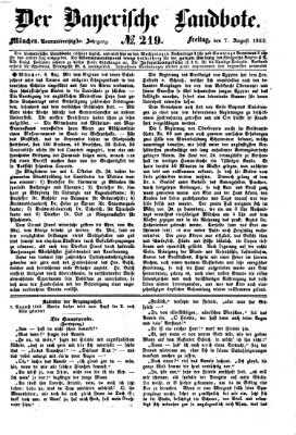 Der Bayerische Landbote Freitag 7. August 1863