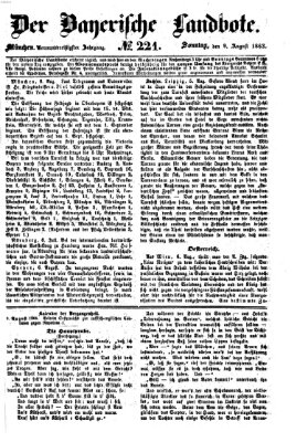 Der Bayerische Landbote Sonntag 9. August 1863