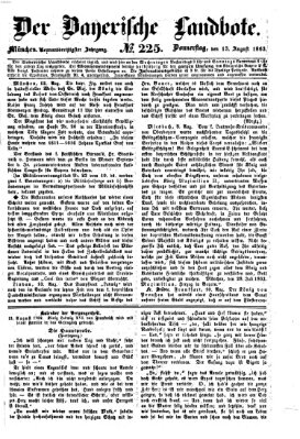 Der Bayerische Landbote Donnerstag 13. August 1863