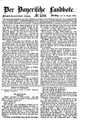 Der Bayerische Landbote Dienstag 18. August 1863