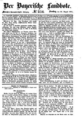 Der Bayerische Landbote Samstag 22. August 1863