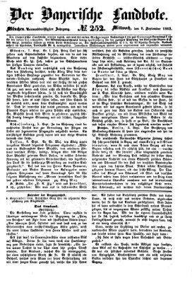 Der Bayerische Landbote Mittwoch 9. September 1863