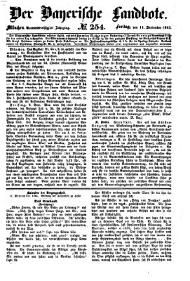 Der Bayerische Landbote Freitag 11. September 1863