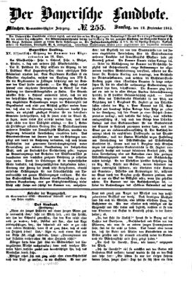 Der Bayerische Landbote Samstag 12. September 1863