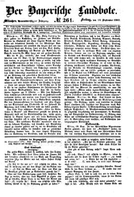 Der Bayerische Landbote Freitag 18. September 1863