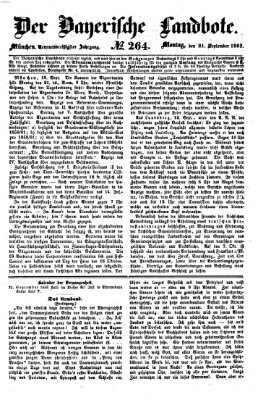 Der Bayerische Landbote Montag 21. September 1863