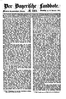 Der Bayerische Landbote Sonntag 29. November 1863