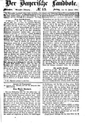 Der Bayerische Landbote Freitag 15. Januar 1864