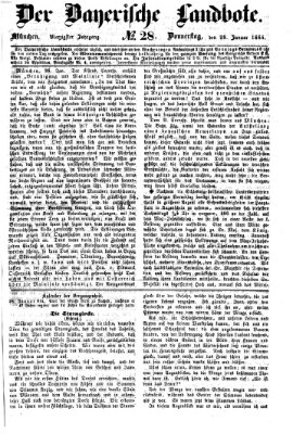 Der Bayerische Landbote Donnerstag 28. Januar 1864