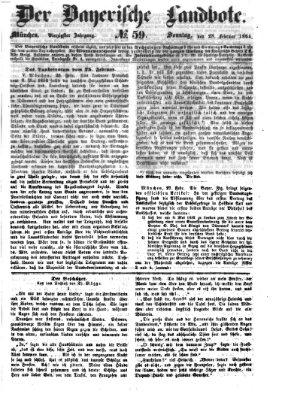 Der Bayerische Landbote Sonntag 28. Februar 1864
