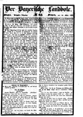 Der Bayerische Landbote Mittwoch 23. März 1864