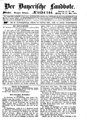 Der Bayerische Landbote Sonntag 22. Mai 1864