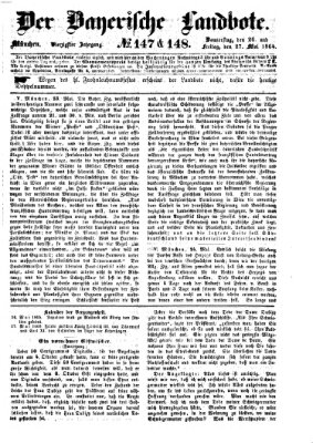 Der Bayerische Landbote Donnerstag 26. Mai 1864