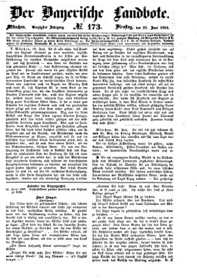 Der Bayerische Landbote Dienstag 21. Juni 1864