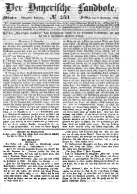 Der Bayerische Landbote Freitag 9. September 1864