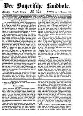 Der Bayerische Landbote Samstag 19. November 1864