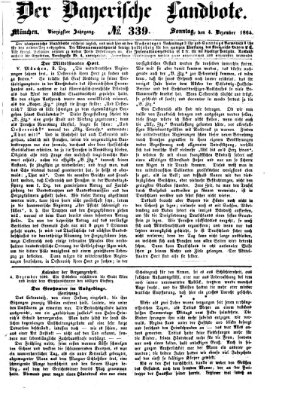 Der Bayerische Landbote Sonntag 4. Dezember 1864