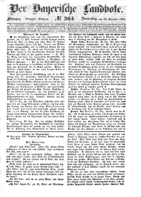 Der Bayerische Landbote Donnerstag 29. Dezember 1864