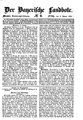 Der Bayerische Landbote Freitag 6. Januar 1865