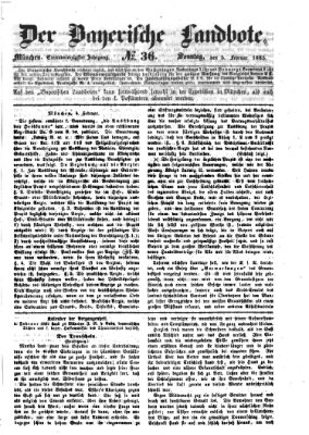 Der Bayerische Landbote Sonntag 5. Februar 1865