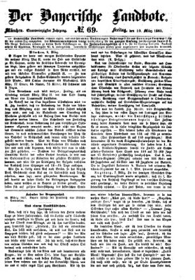 Der Bayerische Landbote Freitag 10. März 1865