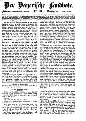 Der Bayerische Landbote Dienstag 11. April 1865