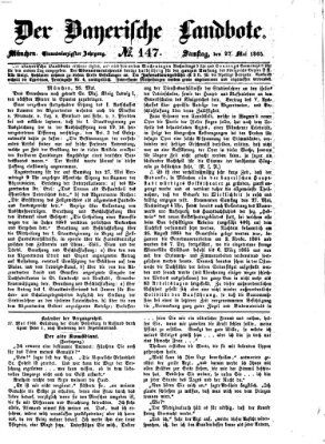 Der Bayerische Landbote Samstag 27. Mai 1865