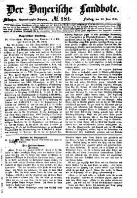 Der Bayerische Landbote Freitag 30. Juni 1865