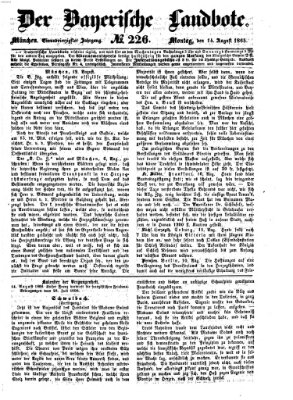 Der Bayerische Landbote Montag 14. August 1865