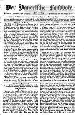Der Bayerische Landbote Mittwoch 16. August 1865