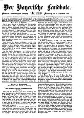 Der Bayerische Landbote Mittwoch 6. September 1865