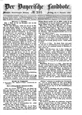 Der Bayerische Landbote Freitag 8. September 1865
