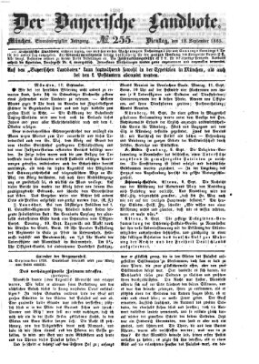 Der Bayerische Landbote Dienstag 12. September 1865