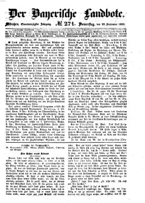 Der Bayerische Landbote Donnerstag 28. September 1865