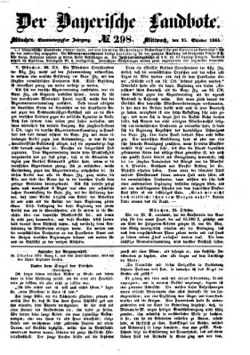 Der Bayerische Landbote Mittwoch 25. Oktober 1865
