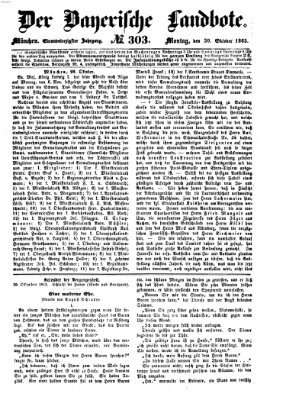 Der Bayerische Landbote Montag 30. Oktober 1865