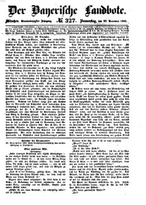 Der Bayerische Landbote Donnerstag 23. November 1865