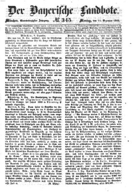 Der Bayerische Landbote Montag 11. Dezember 1865