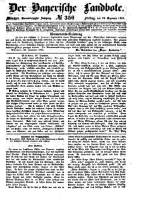 Der Bayerische Landbote Freitag 22. Dezember 1865