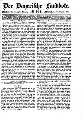 Der Bayerische Landbote Mittwoch 27. Dezember 1865