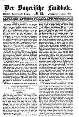 Der Bayerische Landbote Freitag 12. Januar 1866