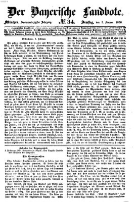 Der Bayerische Landbote Samstag 3. Februar 1866