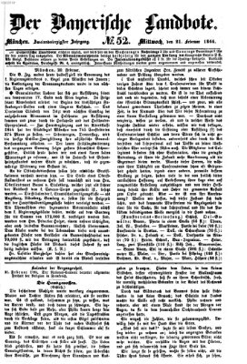 Der Bayerische Landbote Mittwoch 21. Februar 1866