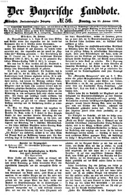 Der Bayerische Landbote Sonntag 25. Februar 1866