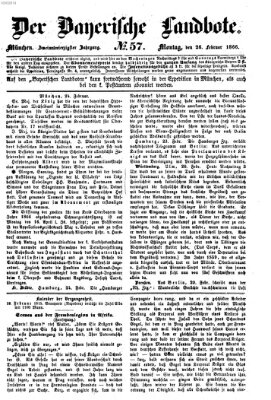 Der Bayerische Landbote Montag 26. Februar 1866